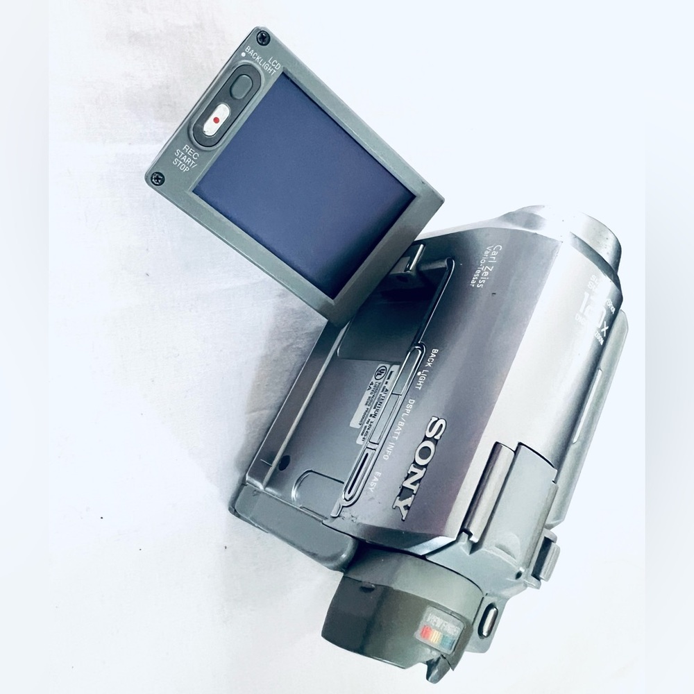 Sony Silver Camcorder Not Working For Parts Or Repair No Battery No Charger